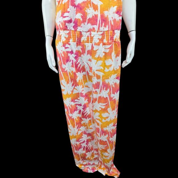 Candace Cameron Bure Sunkissed Regular Jumpsuit Apricot Palm 3X NWOT Stretch - Picture 10 of 14